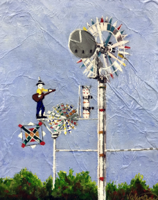 VALENTINE FINE ART TOWER WITH MAN