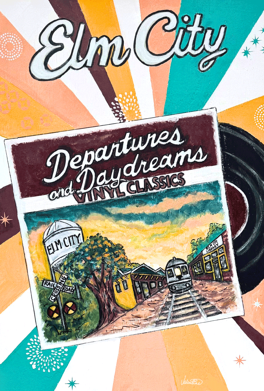 VALENTINE FINE ART ELM CITY DEPARTURES AND DAYDREAMS