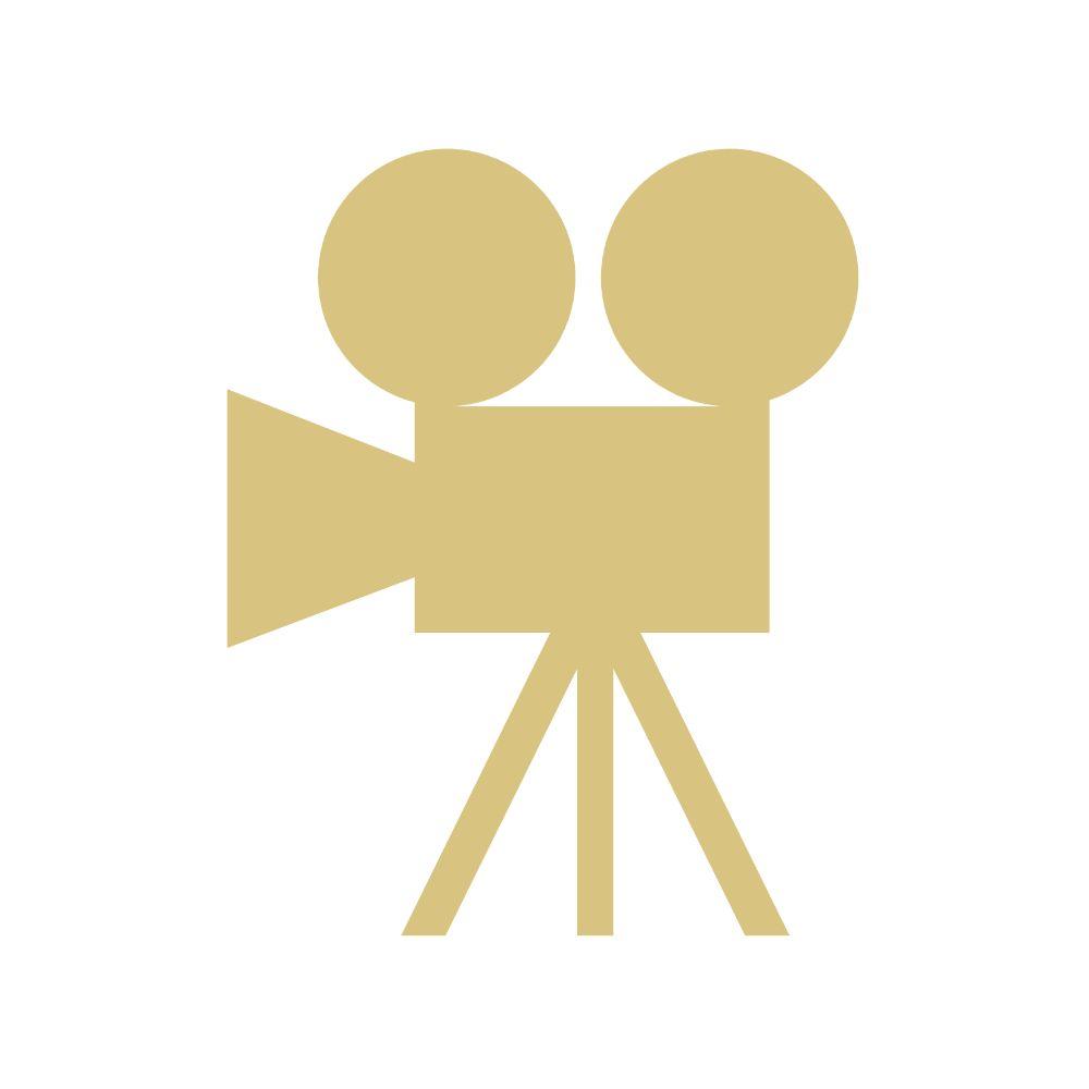 Basic Shape Video Camera MDF Cutout Silhouette - Unfinished For DIY