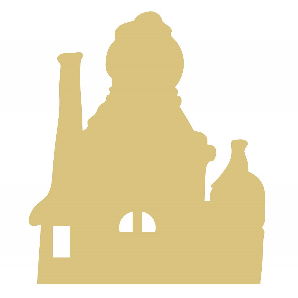 Basic Shape House MDF Cutout Village Silhouette - Unfinished For DIY