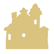 Basic Shape Castle MDF Cutout Castle Silhouette Style 6 - Unfinished For DIY