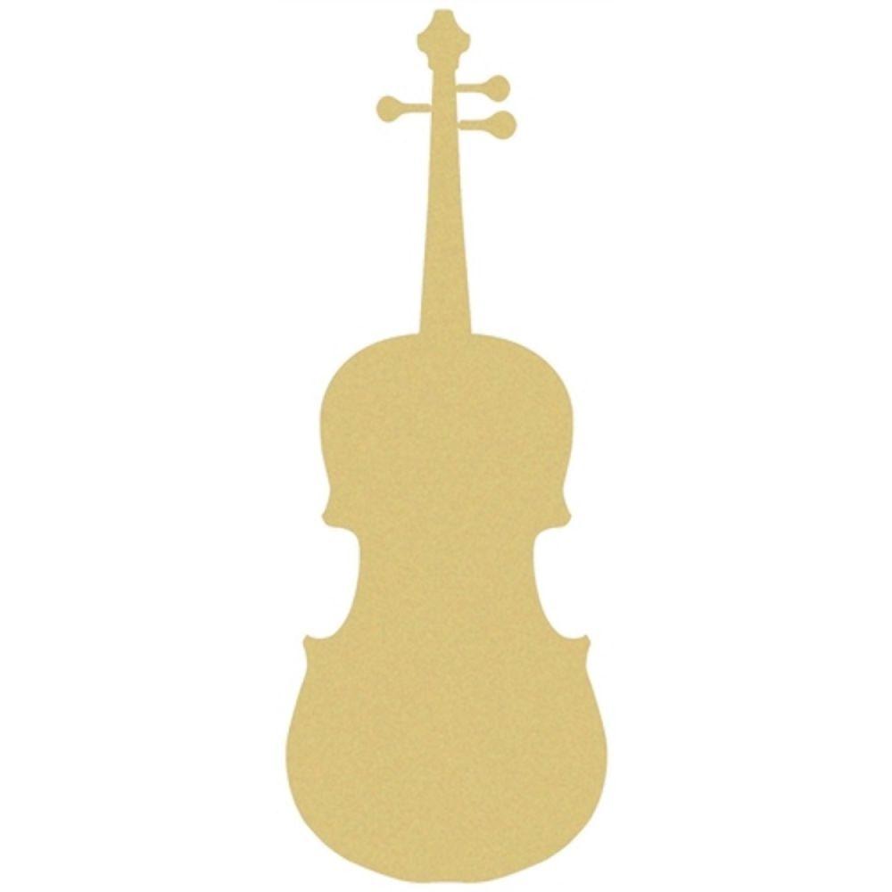 Basic Shape Violin MDF Cutout Silhouette Style 2 - Unfinished For DIY