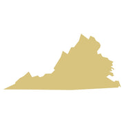 Basic Shape Virginia MDF Cutout State Silhouette - Unfinished For DIY