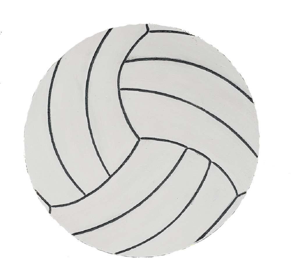 Basic Shape Volleyball MDF Cutout Silhouette - Unfinished For DIY