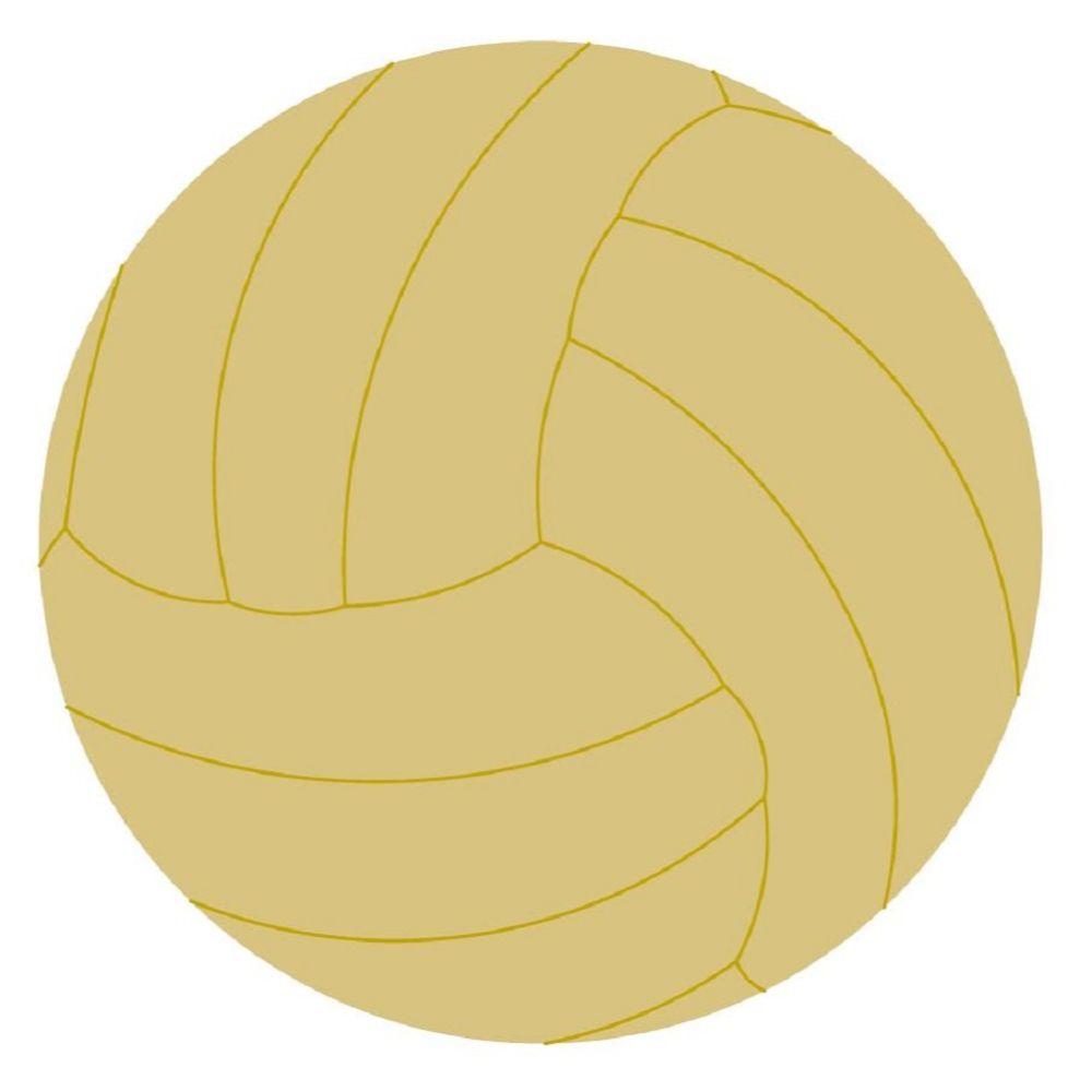 Basic Shape Volleyball MDF Cutout Silhouette - Unfinished For DIY