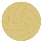 Basic Shape Volleyball MDF Cutout Silhouette - Unfinished For DIY