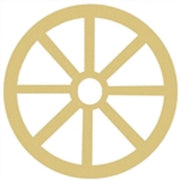 Basic Shape Wagon Wheel MDF Cutout Rustic Farmhouse Decor - Unfinished For DIY