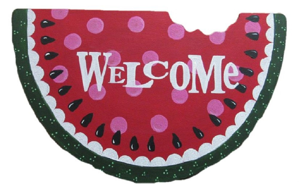 Basic Shape Semi-Circle MDF Cutout Watermelon Slice With A Bite Out - Unfinished For DIY