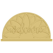 3D Half Circle With Stand MDF Cutout Welcome Floral Arch - Unfinished For DIY