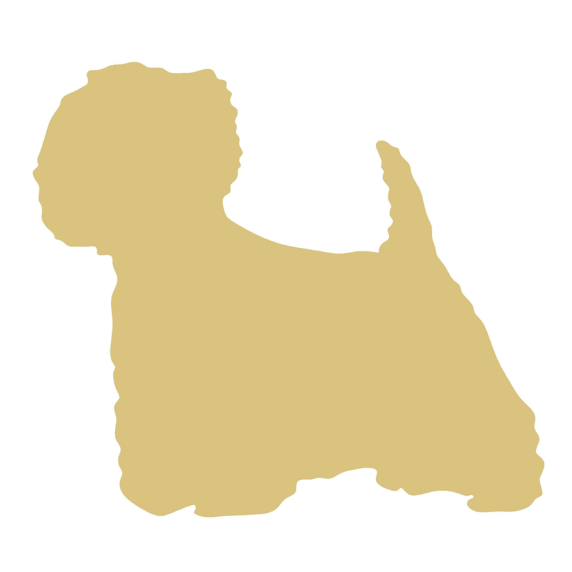 Basic Shape Westie MDF Cutout Silhouette - Unfinished For DIY