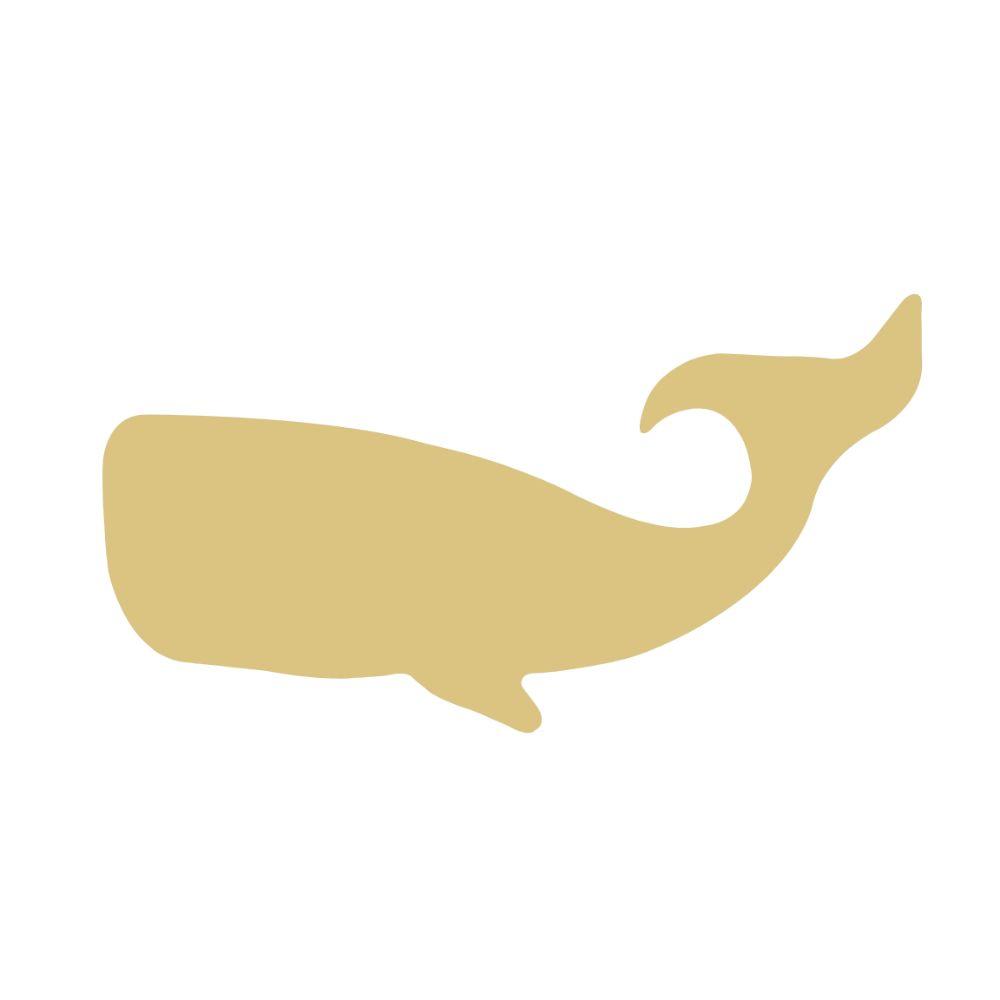 Basic Shape Whale MDF Cutout Ocean Silhouette - Unfinished For DIY