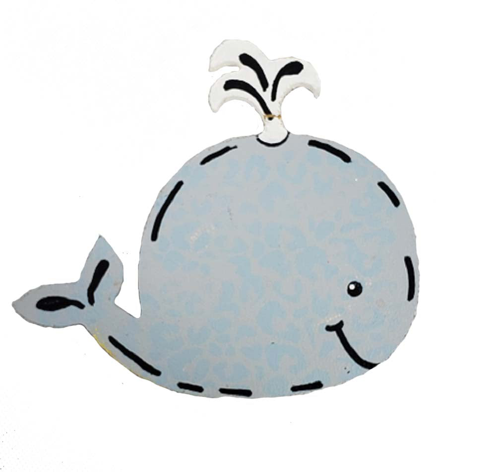 Basic Shape Whale MDF Cutout Whale Silhouette Style 3 - Unfinished For DIY