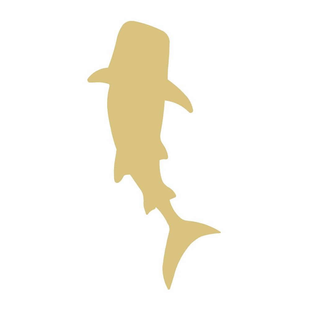 Basic Shape Whale Shark MDF Cutout Whale Shark Silhouette - Unfinished For DIY