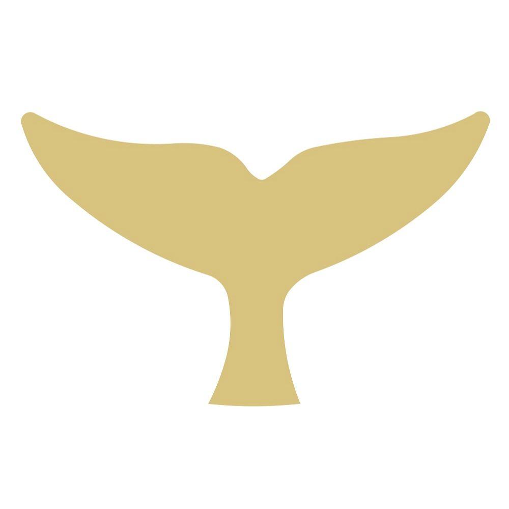 Basic Shape Whale Tail MDF Cutout Whale Tail Silhouette - Unfinished For DIY