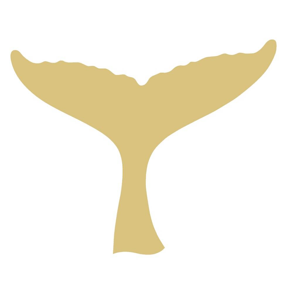Basic Shape Whale Tail MDF Cutout Silhouette - Unfinished For DIY