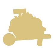 Basic Shape Wheelbarrow MDF Cutout Pumpkins In Wheelbarrow - Unfinished For DIY