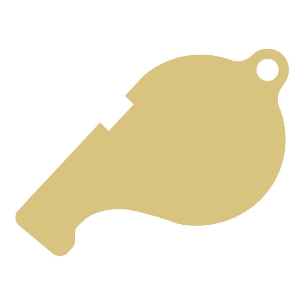 Basic Shape Whistle MDF Cutout Silhouette - Unfinished For DIY