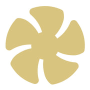 Basic Shape Propeller MDF Cutout Five-Blade Pinwheel - Unfinished For DIY