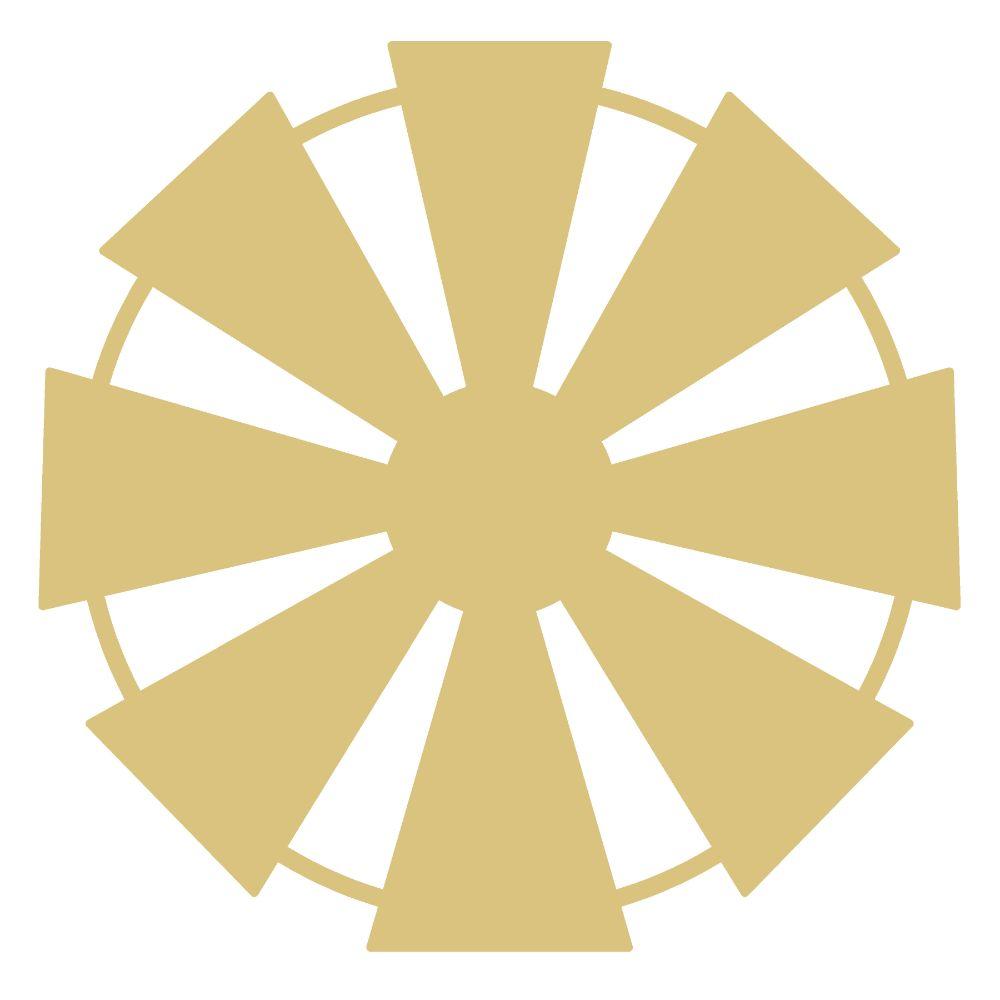 Basic Shape Windmill MDF Cutout Decorative Silhouette - Unfinished For DIY