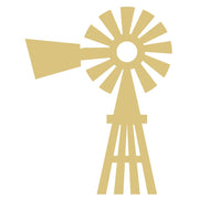 Basic Shape Windmill MDF Cutout Silhouette - Unfinished For DIY