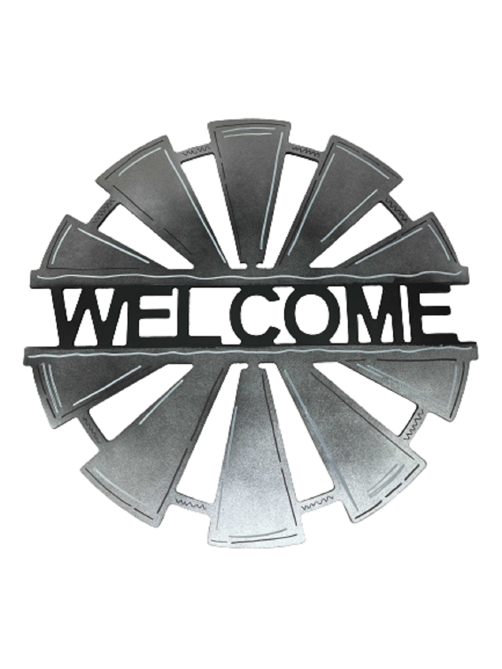 Basic Shape Round MDF Cutout Welcome Windmill - Unfinished For DIY