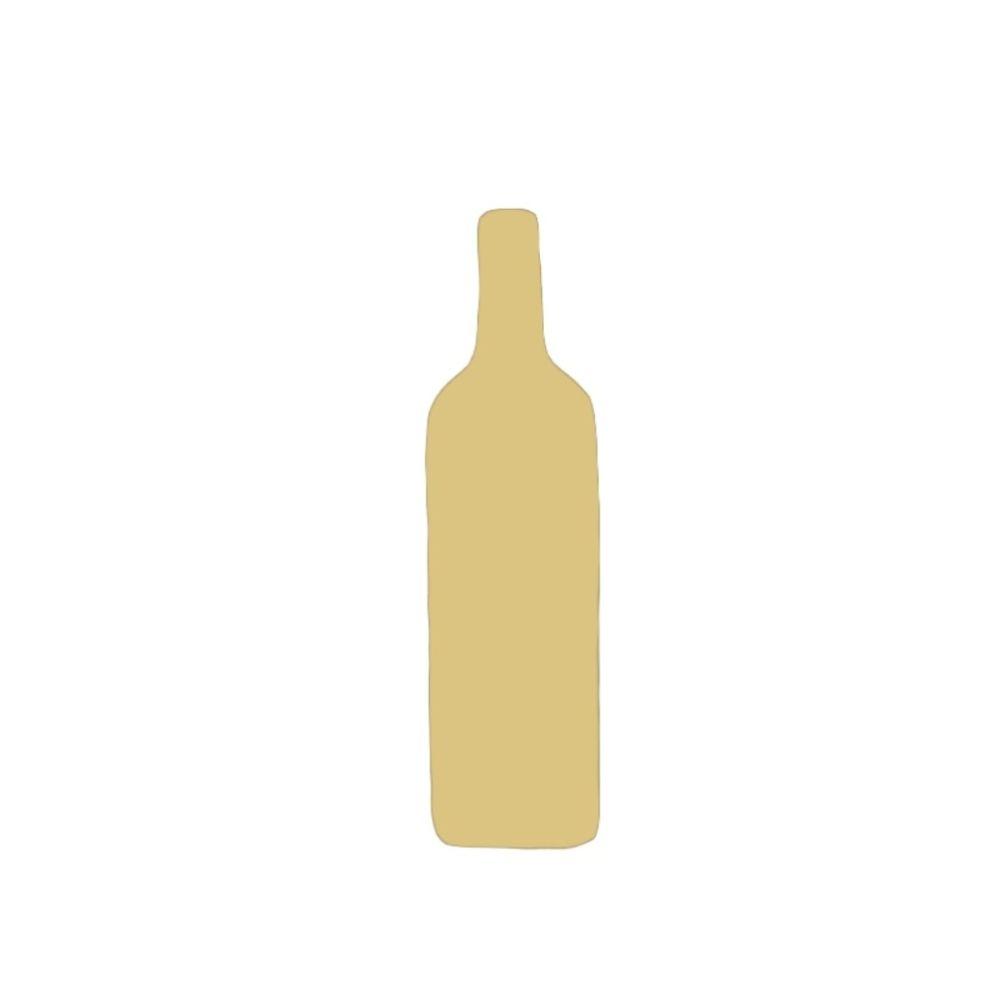 Basic Shape Wine Bottle MDF Cutout Silhouette - Unfinished For DIY