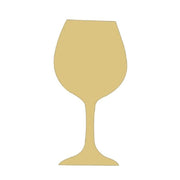 Basic Shape Wine Glass MDF Cutout Silhouette Style 1 - Unfinished For DIY