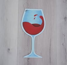 Basic Shape Wine Glass MDF Cutout Silhouette Style 1 - Unfinished For DIY