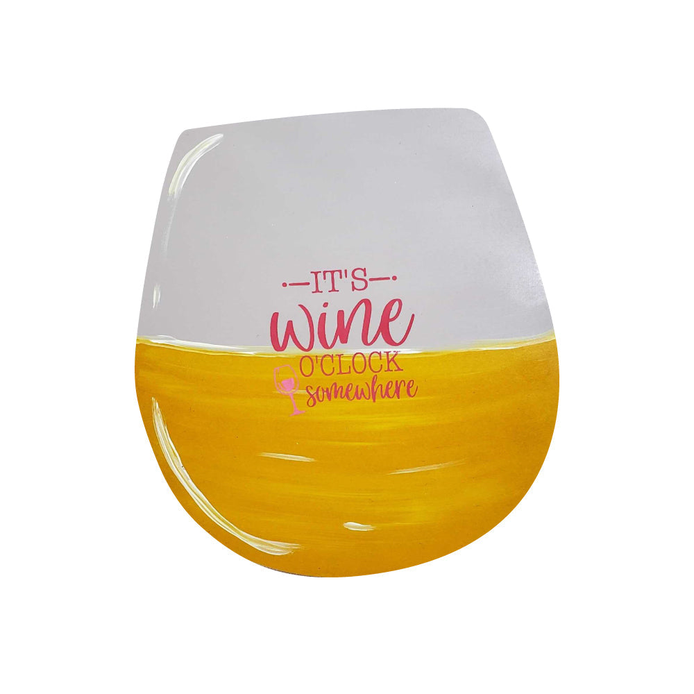 Basic Shape Wine Glass MDF Cutout Silhouette Style 3 - Unfinished For DIY
