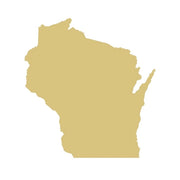 Basic Shape Wisconsin MDF Cutout State Silhouette - Unfinished For DIY