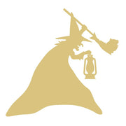 Basic Shape Witch MDF Cutout Lantern On Hill Silhouette - Unfinished For DIY