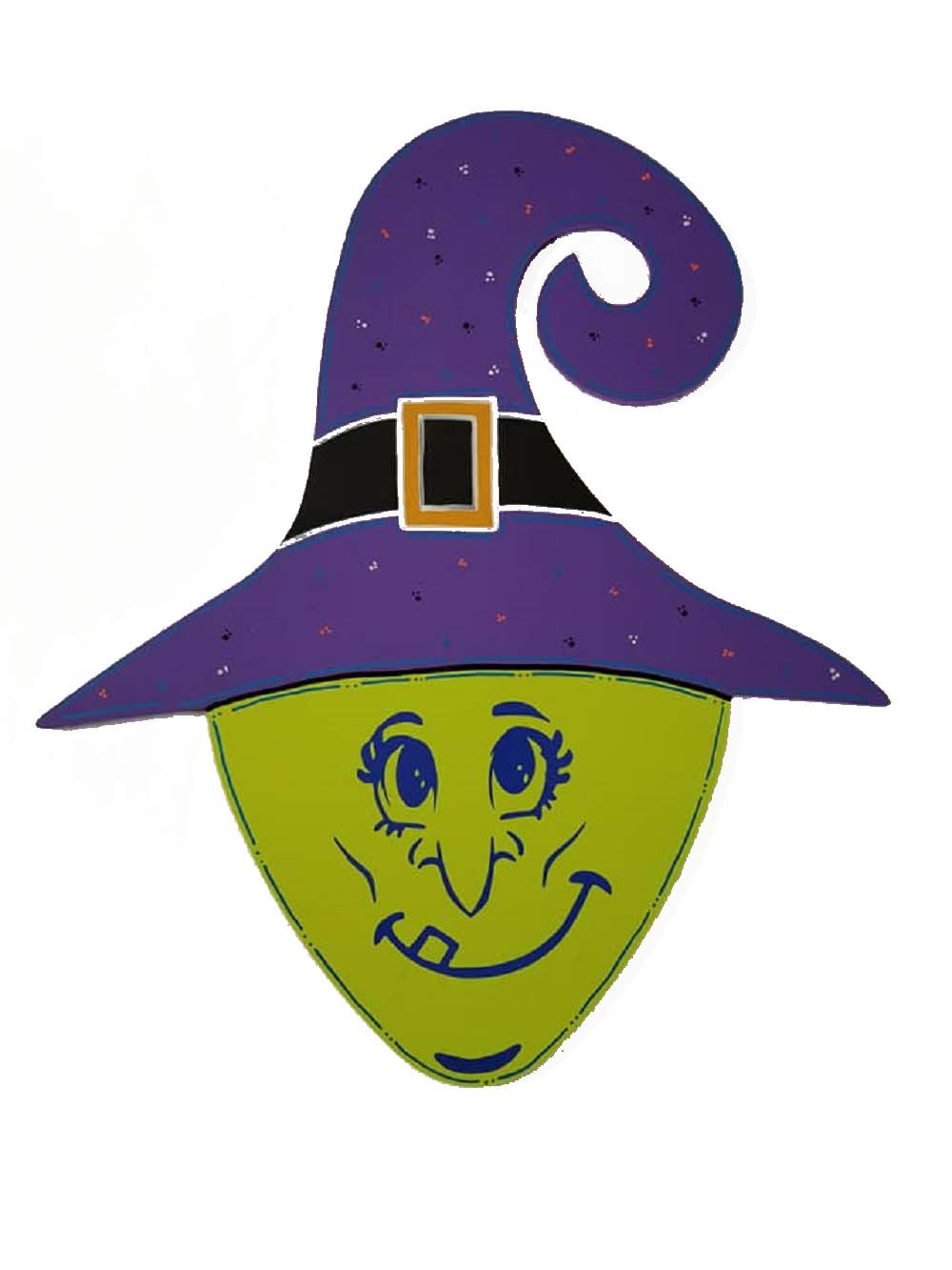 Basic Shape Witch Hat MDF Cutout Silhouette Style 6 - Unfinished For DIY