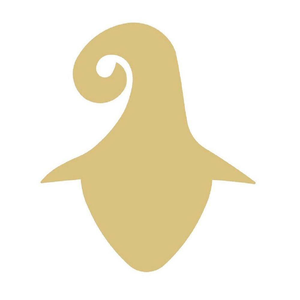 Basic Shape Witch Hat MDF Cutout Silhouette Style 6 - Unfinished For DIY