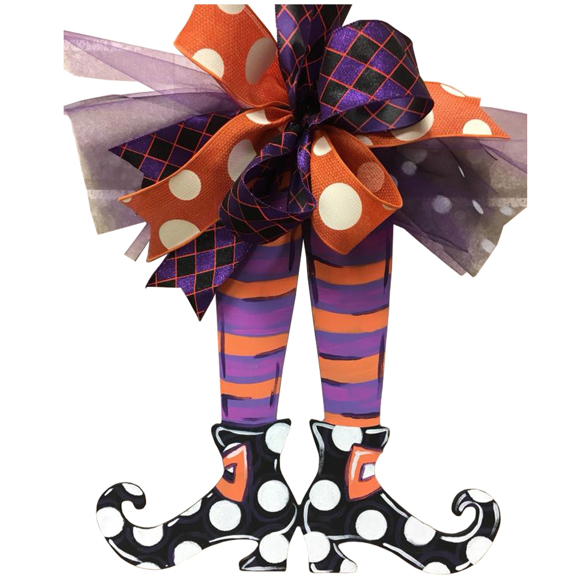 Basic Shape Elf Legs MDF Cutout Witch Shoes Silhouette - Unfinished For DIY