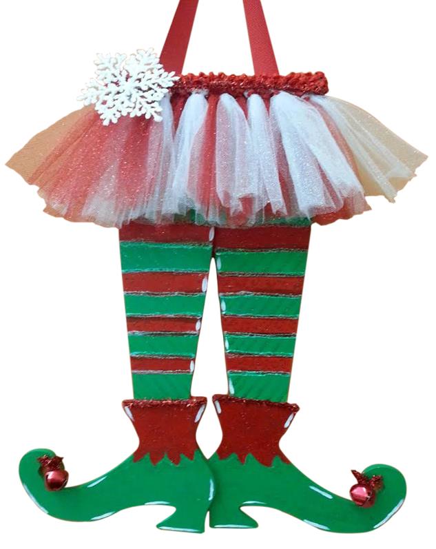 Basic Shape Elf Legs MDF Cutout Witch Shoes Silhouette - Unfinished For DIY