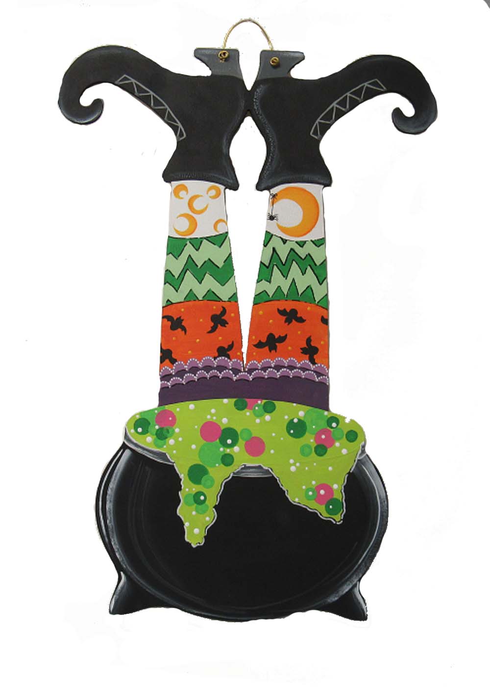 Basic Shape Elf Legs MDF Cutout Witch Shoes Silhouette - Unfinished For DIY