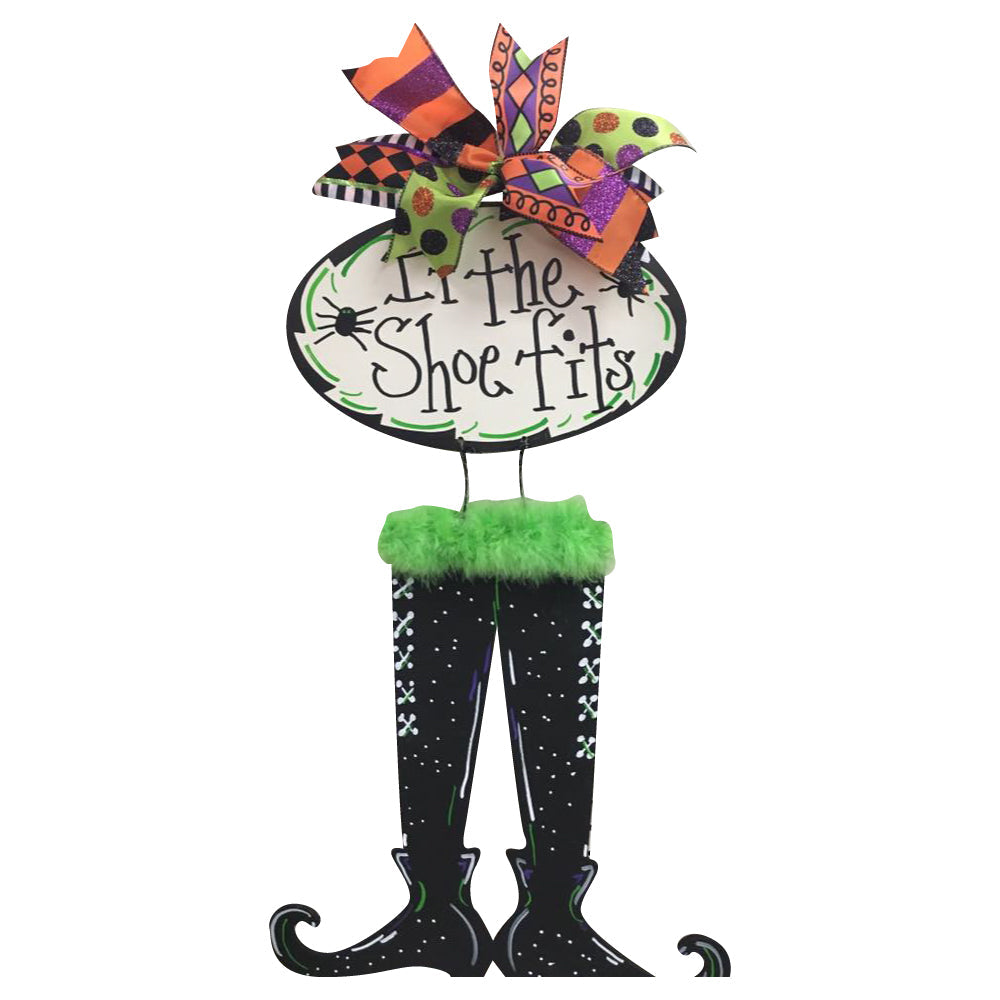 Basic Shape Elf Legs MDF Cutout Witch Shoes Silhouette - Unfinished For DIY