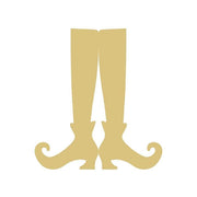 Basic Shape Elf Legs MDF Cutout Witch Shoes Silhouette - Unfinished For DIY