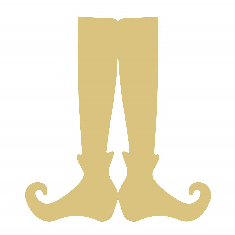 Basic Shape Elf Legs MDF Cutout Witch Silhouette - Unfinished For DIY