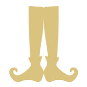 Basic Shape Elf Legs MDF Cutout Witch Silhouette - Unfinished For DIY