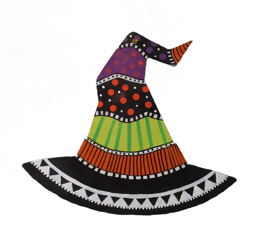 Basic Shape Witch Hat MDF Cutout Silhouette Style 2 - Unfinished For DIY