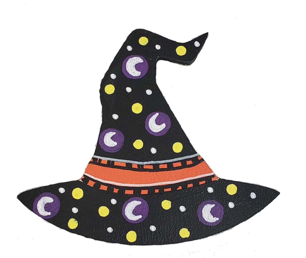 Basic Shape Witch Hat MDF Cutout Silhouette Style 2 - Unfinished For DIY