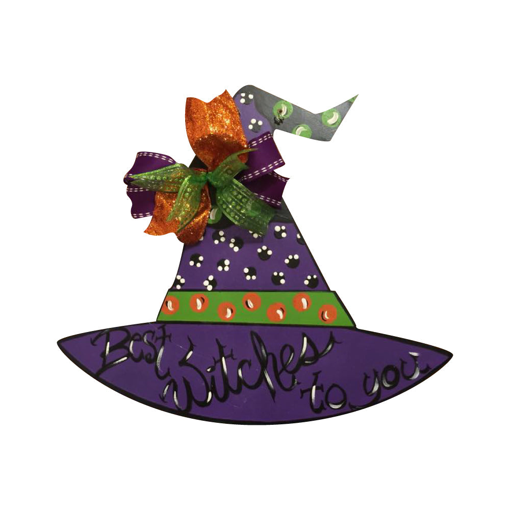 Basic Shape Witch Hat MDF Cutout Silhouette Style 2 - Unfinished For DIY