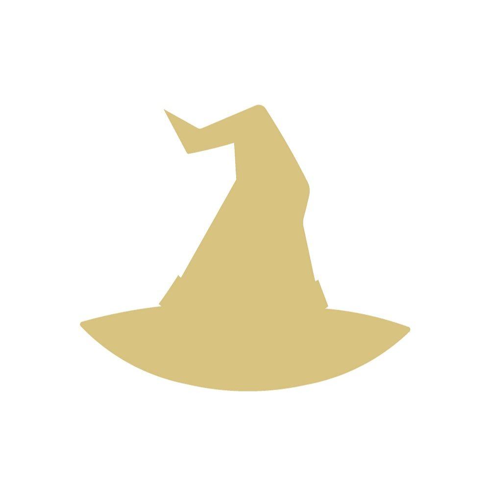 Basic Shape Witch Hat MDF Cutout Silhouette Style 2 - Unfinished For DIY