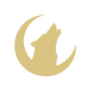 Basic Shape Moon MDF Cutout Wolf Moon Silhouette - Unfinished For DIY