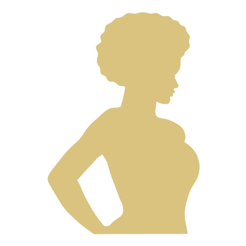 Basic Shape Silhouette MDF Cutout Woman Silhouette - Unfinished For DIY