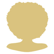 Basic Shape Silhouette MDF Cutout Afro Hair Bust - Unfinished For DIY