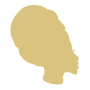 Basic Shape Silhouette MDF Cutout Woman Profile - Unfinished For DIY