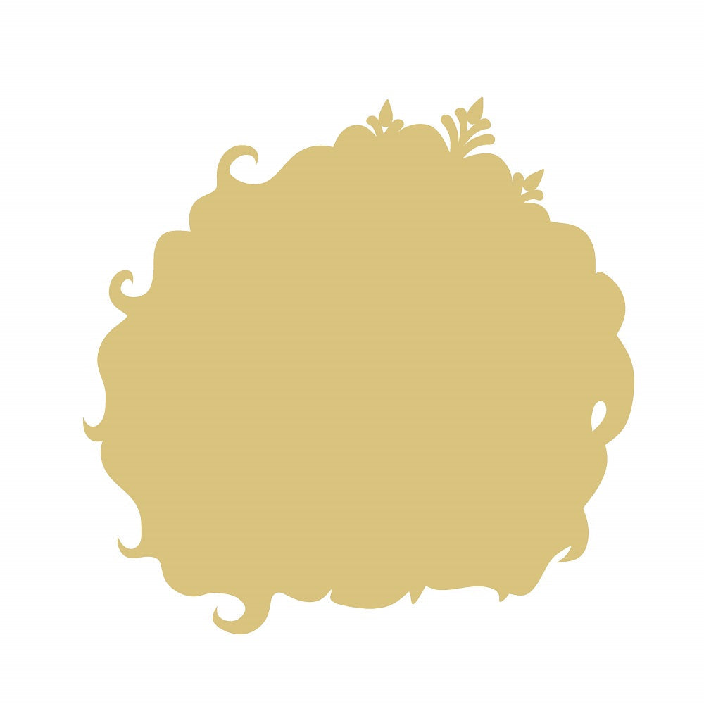 Basic Shape Ornate Round Medallion MDF Cutout Floral Scrollwork - Unfinished For DIY