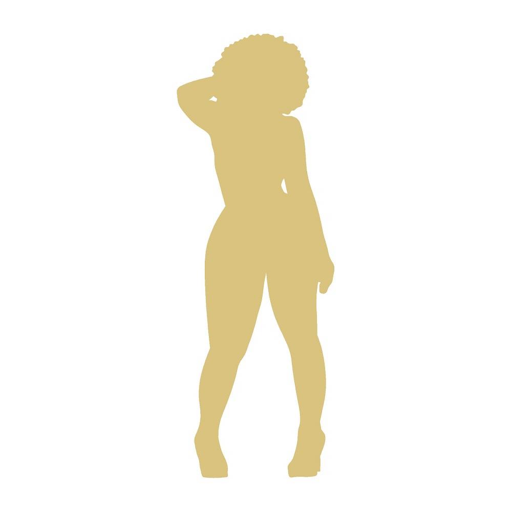 Basic Shape Woman MDF Cutout Silhouette Style 6 - Unfinished For DIY